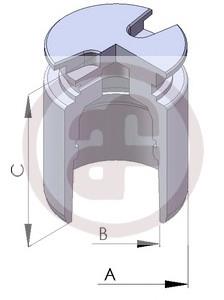 Pistão de suporte do freio traseiro para Citroen C4 (UA)