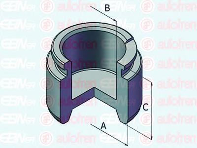Pistão de suporte do freio traseiro para Citroen C4 (B7)