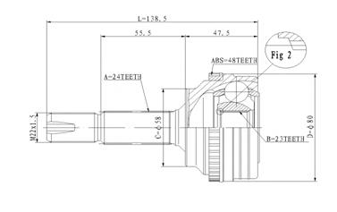 ШРУС наружный передний C585 Statim