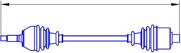 7701352775 Renault (RVI) Semieixo (acionador) dianteiro direito