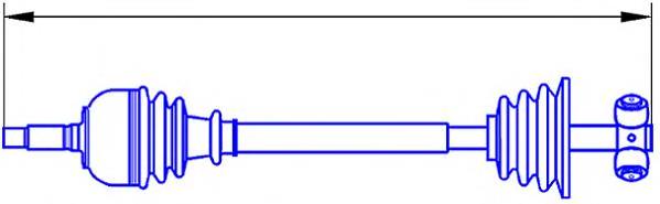 Semieixo (acionador) dianteiro esquerdo 22832 Sercore