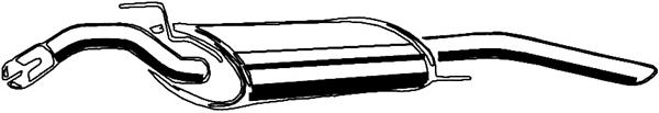Silenciador, parte traseira para Volkswagen Passat (B3, B4, 3A2, 351)