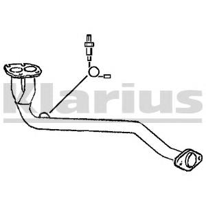 Tubo de admissão dianteiro (calças) do silenciador BM70346 BM Catalysts