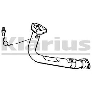 1607336680 Peugeot/Citroen tubo de admissão dianteiro (calças do silenciador)