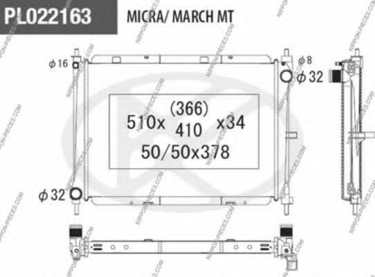 21410BC510 Nissan radiador de esfriamento de motor