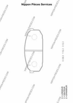 Передние тормозные колодки M360A41 NPS