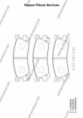 Задние тормозные колодки M361A05 NPS