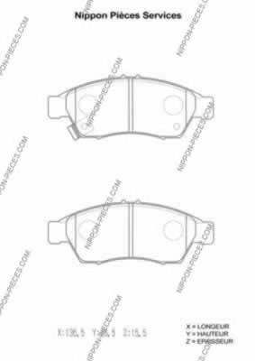 Передние тормозные колодки S360I24 NPS