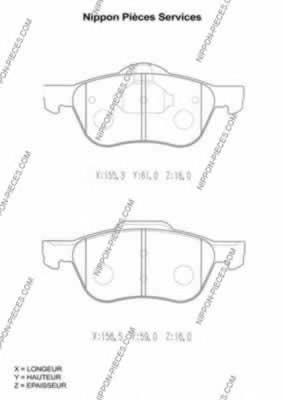 BPA0844.00 Open Parts sapatas do freio dianteiras de disco