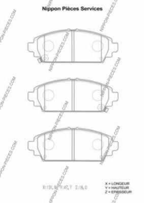 Передние тормозные колодки H360A47 NPS