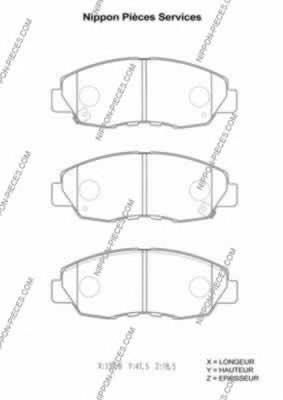 Передние тормозные колодки H360A30 NPS