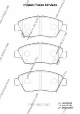 Передние тормозные колодки H360A34 NPS