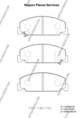 Передние тормозные колодки H360A33 NPS