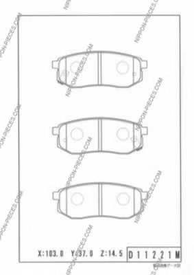 58302M2A00 Hyundai/Kia sapatas do freio traseiras de disco