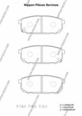 Задние тормозные колодки K361A03 NPS