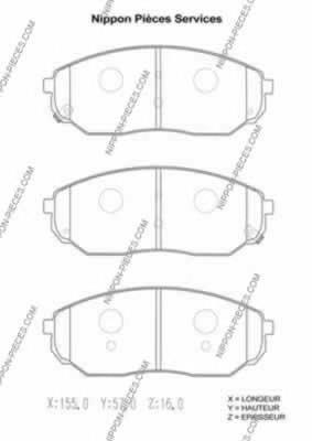 Передние тормозные колодки K360A10 NPS