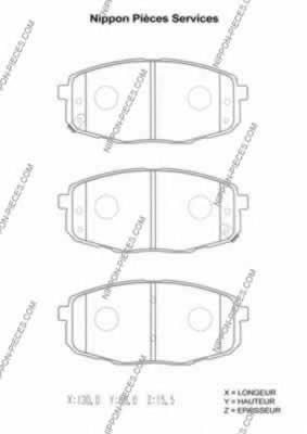 Передние тормозные колодки K360A11 NPS