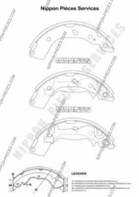 PLA024 Parts-Mall sapatas do freio traseiras de tambor
