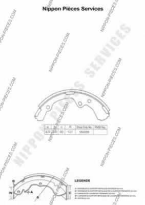 ADT34115 Blue Print sapatas do freio de tambor dianteiras