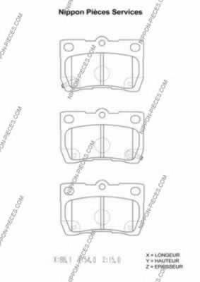 446630240 Toyota sapatas do freio traseiras de disco