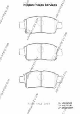 Передние тормозные колодки T360A99 NPS