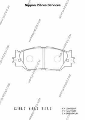 Передние тормозные колодки T360A118 NPS