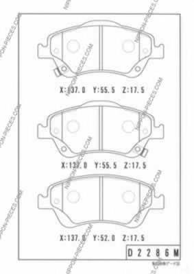 446502330 Toyota sapatas do freio dianteiras de disco