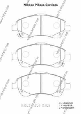 Передние тормозные колодки T360A20 NPS