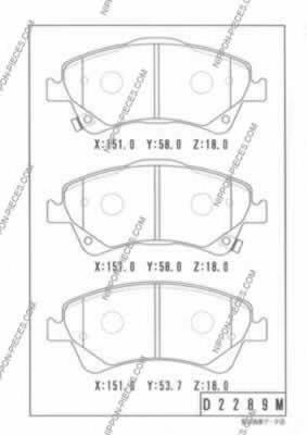 Передние тормозные колодки T360A123 NPS