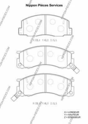 Передние тормозные колодки T360A59 NPS