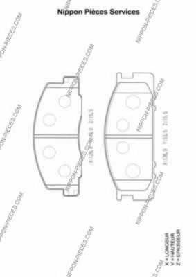 Передние тормозные колодки T360A86 NPS