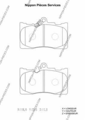 Передние тормозные колодки T360A79 NPS