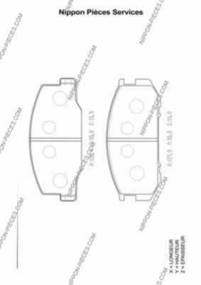 Передние тормозные колодки T360A31 NPS