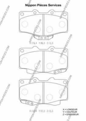 Передние тормозные колодки T360A54 NPS