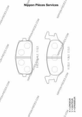 Передние тормозные колодки T360A41 NPS