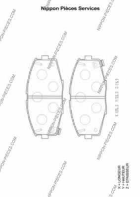 Передние тормозные колодки T360A45 NPS