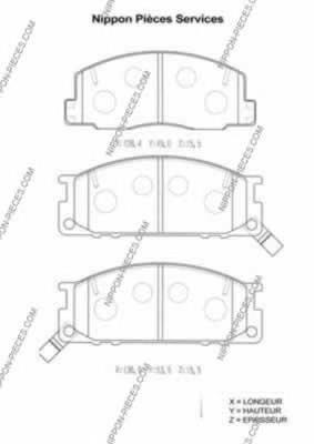 Передние тормозные колодки T360A42 NPS