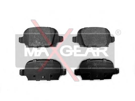 190451 Maxgear sapatas do freio traseiras de disco