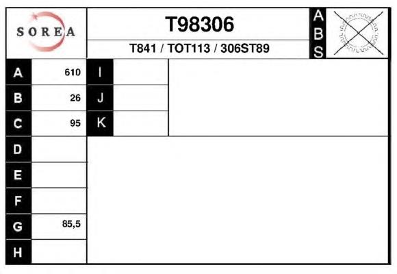 Полуось (привод) передняя 4341032020 Toyota