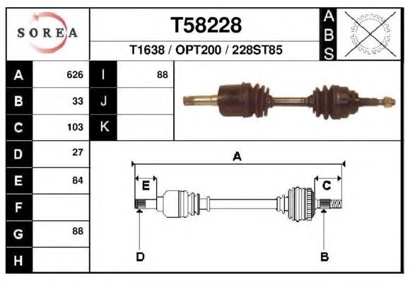 49-1763 Maxgear semieixo (acionador dianteiro direito)