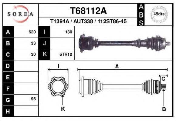 PNG72111 A.m. Gears semieixo (acionador dianteiro direito)