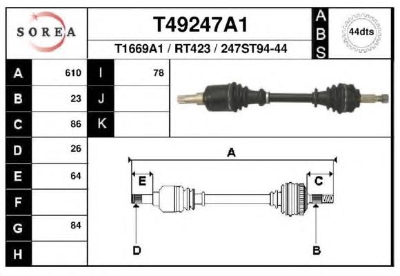 R9048A Expert Line semieixo (acionador dianteiro esquerdo)