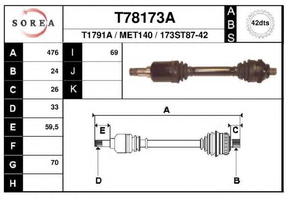 Кольцо АБС (ABS) T78173A EAI