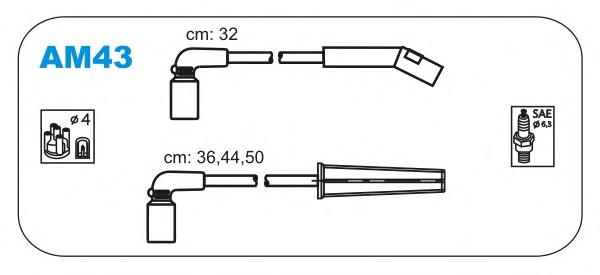 AM43 Janmor fios de alta voltagem, kit