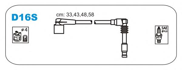 D16S Janmor fios de alta voltagem, kit