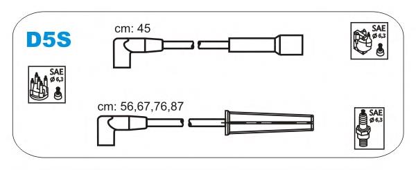 D5S Janmor fios de alta voltagem, kit