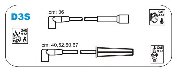 D3S Janmor fios de alta voltagem, kit