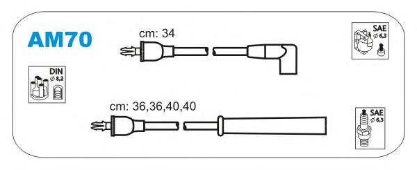 AM70 Janmor fios de alta voltagem, kit