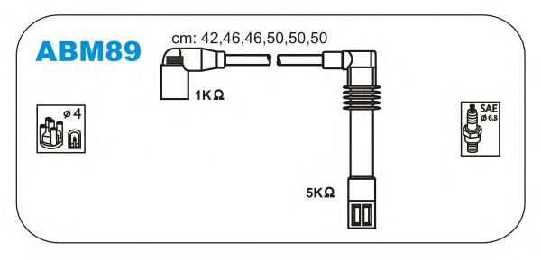 ABM89 Janmor fios de alta voltagem, kit