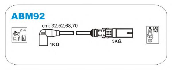 ABM92 Janmor fios de alta voltagem, kit